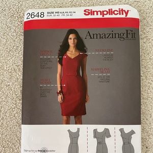 Uncut Simplicity Amazing Fit Dress Pattern 2648